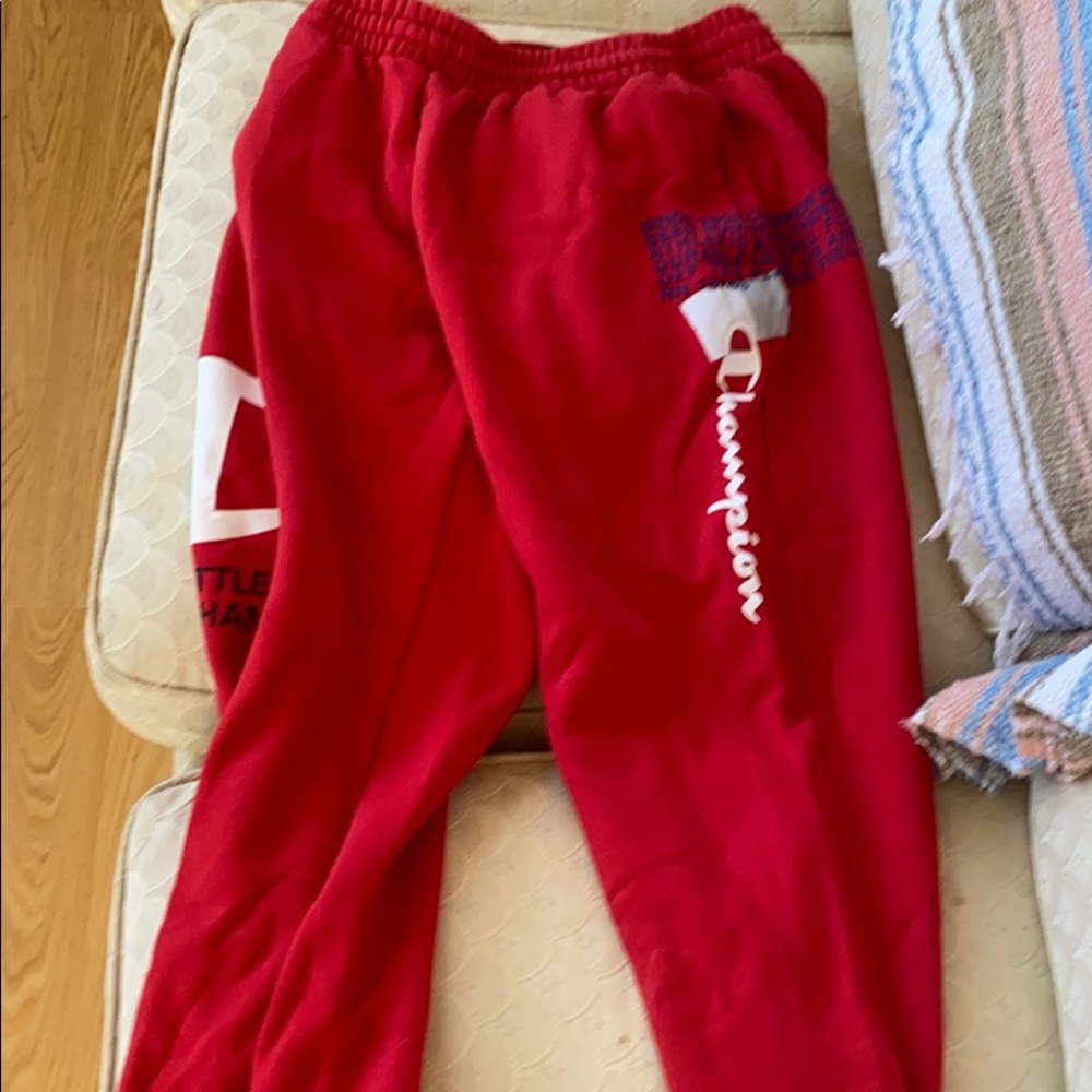 Red champion sweatpants